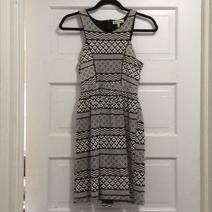 Black and White Patterned Dress